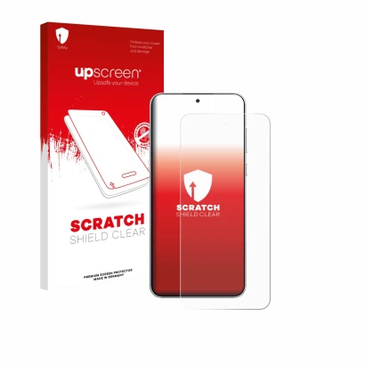 Face avant d’un emballage produit avec le logo de la marque upscreen. À côté, l’appareil OnePlus Ace 6 est représenté avec la 