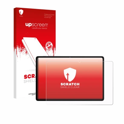 Face avant d’un emballage produit avec le logo de la marque upscreen. À côté, l’appareil SVITOO P11-T 11" est représenté avec