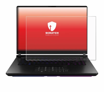 Image de l'appareil ASUS ROG Strix SCAR 18 2025 avec une grande variété de protections d'écran.