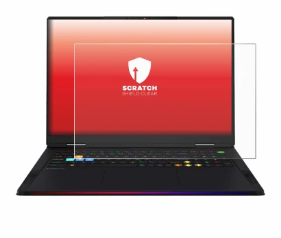 Image de l'appareil MSI Raider A18 HX avec une grande variété de protections d'écran.