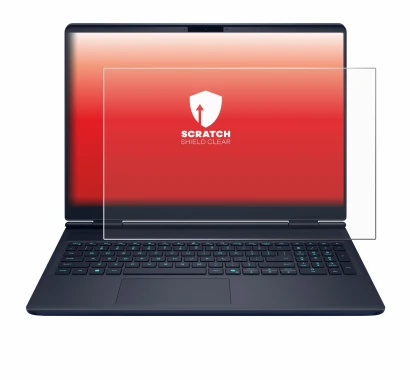 Image de l'appareil Dell Alienware 16X avec une grande variété de protections d'écran.