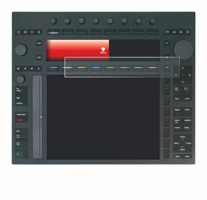 Image de l'appareil Ableton Push 3 avec une grande variété de protections d'écran.