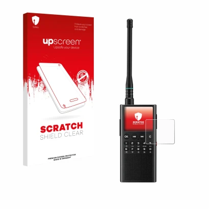 Face avant d’un emballage produit avec le logo de la marque upscreen. À côté, l’appareil Choyong WT2 est représenté avec la pr