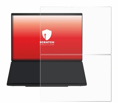 Image de l'appareil ASUS ZenBook Duo UX8407 avec une grande variété de protections d'écran.