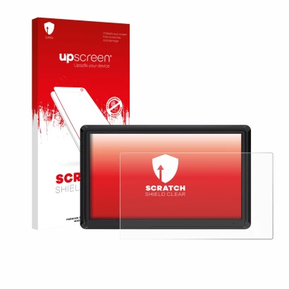 Face avant d’un emballage produit avec le logo de la marque upscreen. À côté, l’appareil Feelworld FW568 V3 6" est représenté 