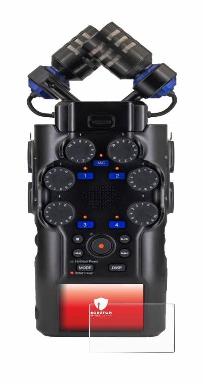 Image de l'appareil Zoom H6 studio avec une grande variété de protections d'écran.