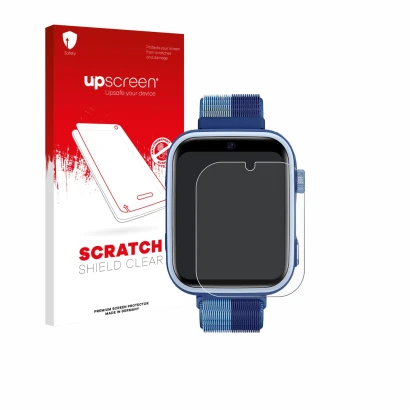 Face avant d’un emballage produit avec le logo de la marque upscreen. À côté, l’appareil Oliimptek T45 est représenté avec la