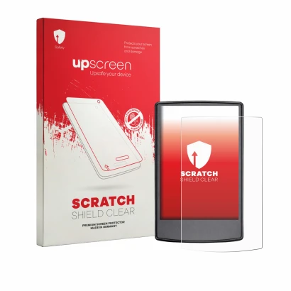 Face avant d’un emballage produit avec le logo de la marque upscreen. À côté, l’appareil Engwe L20 3.0 Pro est représenté avec