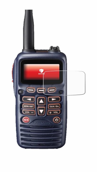 Image de l'appareil Standard Horizon HX320E avec une grande variété de protections d'écran.