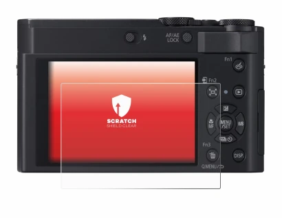 Image de l'appareil Panasonic Lumix DC-TZ300 avec une grande variété de protections d'écran.
