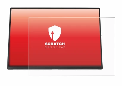 Image de l'appareil ASUS ZenScreen OLED MQ16FC avec une grande variété de protections d'écran.