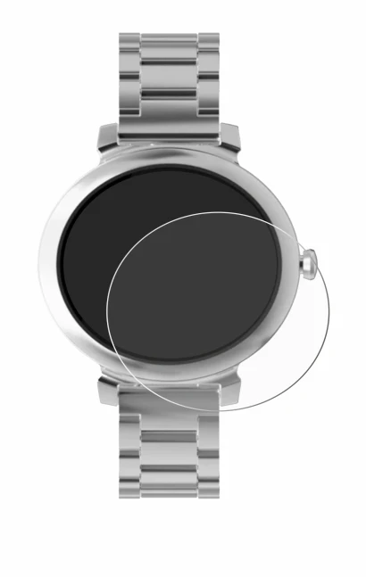 Image de l'appareil ZenWatch Lily 1.1" avec une grande variété de protections d'écran.