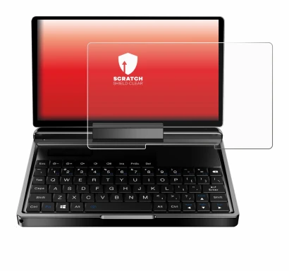 Image de l'appareil GPD MicroPC 2 avec une grande variété de protections d'écran.