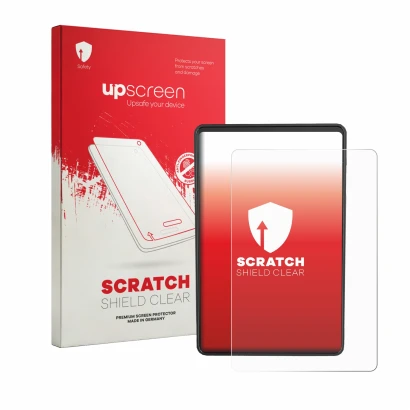 Face avant d’un emballage produit avec le logo de la marque upscreen. À côté, l’appareil Bafang VD04 est représenté avec la pr