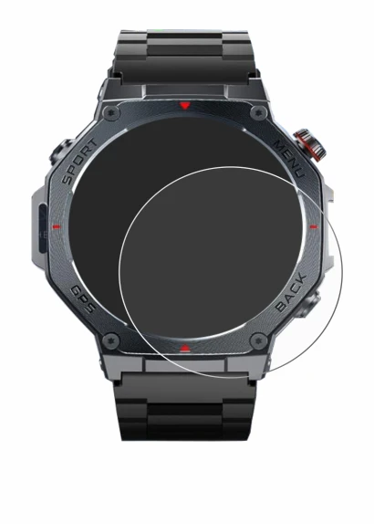 Image de l'appareil Jugeman V20 1.43" avec une grande variété de protections d'écran.