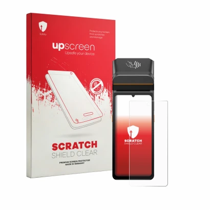 Face avant d’un emballage produit avec le logo de la marque upscreen. À côté, l’appareil Brainsport myPAD est représenté avec 