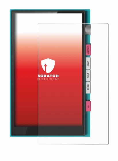 Image de l'appareil Hiby Digital M500 avec une grande variété de protections d'écran.