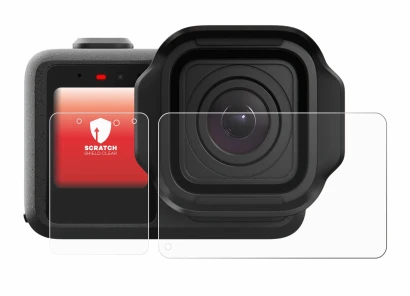 Image de l'appareil GoPro Mission 1 Pro avec une grande variété de protections d'écran.