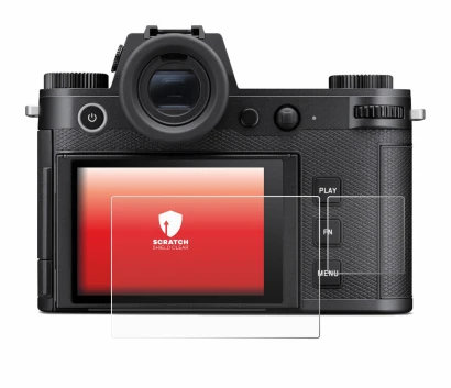 Image de l'appareil Leica SL3-P (Affichage + affichage des épaules) avec une grande variété de protections d'écran.
