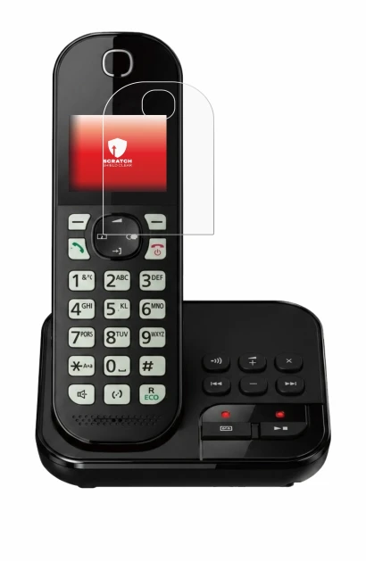Image de l'appareil Panasonic KX-TGC460 avec une grande variété de protections d'écran.