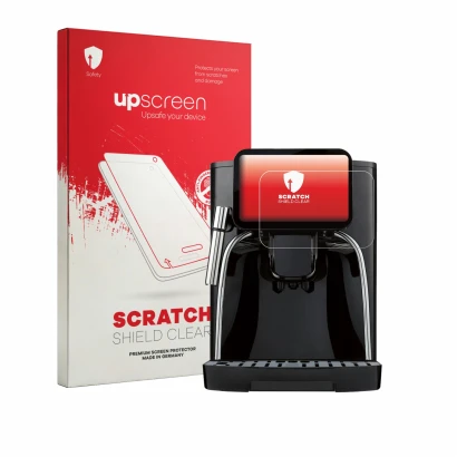 Face avant d’un emballage produit avec le logo de la marque upscreen. À côté, l’appareil SilverCrest SKVA 1450 A2 est représen