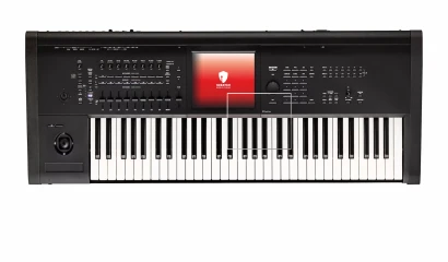 Image de l'appareil KORG Kronos 3 (2025) 61 avec une grande variété de protections d'écran.
