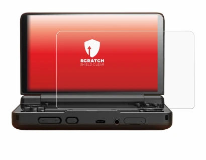 Image de l'appareil AYN Thor avec une grande variété de protections d'écran.