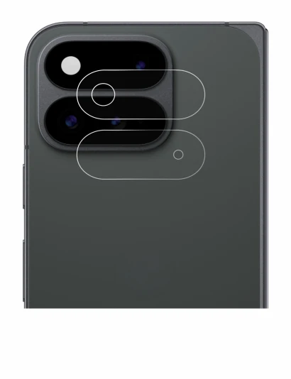Image de l'appareil Google Pixel 11 Pro Fold (Caméra UNIQUEMENT) avec une grande variété de protections d'écran.