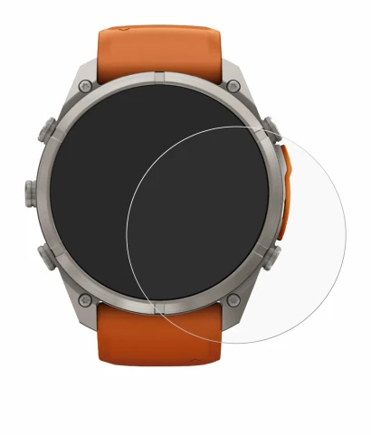 Image de l'appareil Garmin Fenix 9 Pro (51 mm) avec une grande variété de protections d'écran.