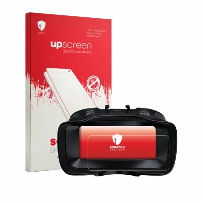 Face avant d’un emballage produit avec le logo de la marque upscreen. À côté, l’appareil Akaso Seemor-200 est représenté avec