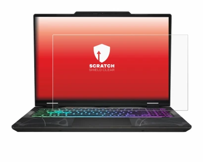 Image de l'appareil MSI Cyborg 15 B13W avec une grande variété de protections d'écran.