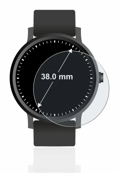 Image de l'appareil Montres (Circulaire, ø: 38 mm) avec une grande variété de protections d'écran.