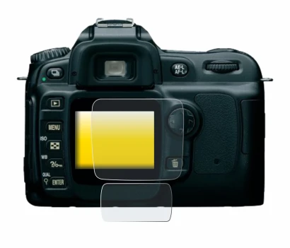 Image de l'appareil Nikon D50 avec une grande variété de protections d'écran.