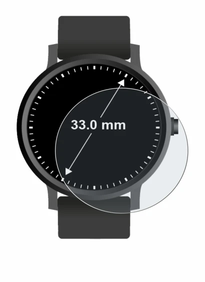 Image de l'appareil Montres (Circulaire, ø: 33 mm) avec une grande variété de protections d'écran.