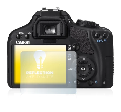 Image de l'appareil Canon EOS 450D avec une grande variété de protections d'écran.