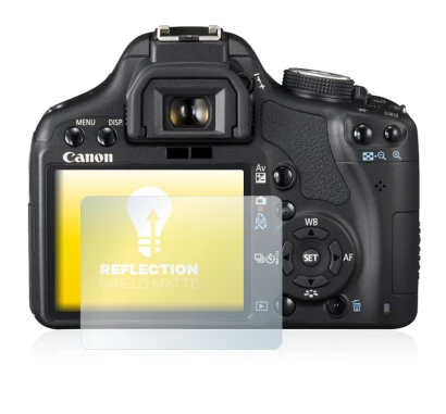 Image de l'appareil Canon EOS 500D avec une grande variété de protections d'écran.