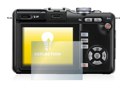 Image de l'appareil Olympus PEN E-PL1 avec une grande variété de protections d'écran.