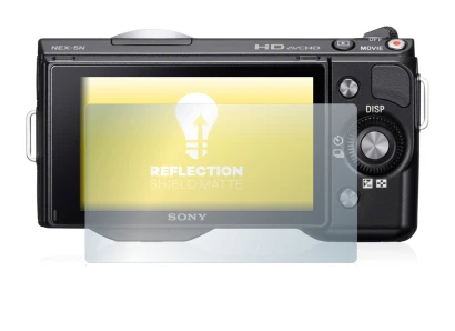 Image de l'appareil Sony Alpha NEX-5 avec une grande variété de protections d'écran.