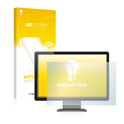 Face avant d’un emballage produit avec le logo de la marque upscreen. À côté, l’appareil est représenté avec la protection d’é