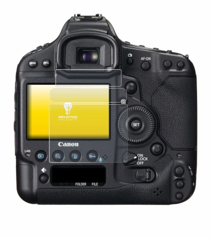 Image de l'appareil Canon EOS 1D X avec une grande variété de protections d'écran.