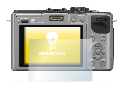 Image de l'appareil Panasonic Lumix DMC-GX1 avec une grande variété de protections d'écran.