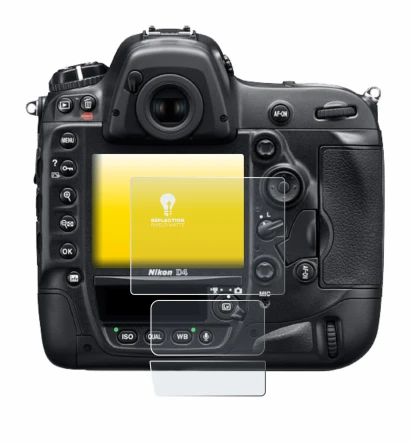 Image de l'appareil Nikon D4 avec une grande variété de protections d'écran.