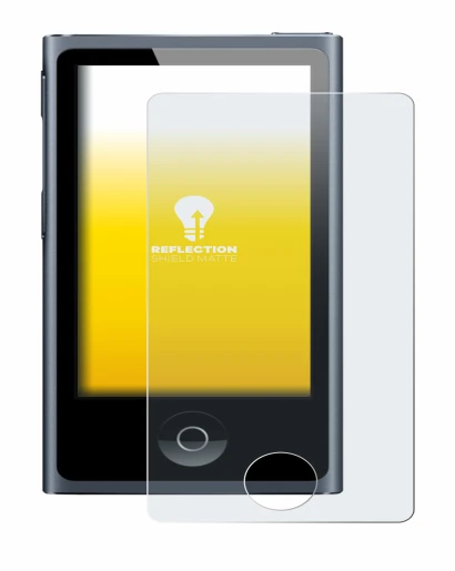 Image de l'appareil Apple iPod nano 2012 (7ème Gen.) avec une grande variété de protections d'écran.