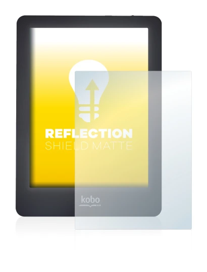 Image de l'appareil Kobo Glo avec une grande variété de protections d'écran.