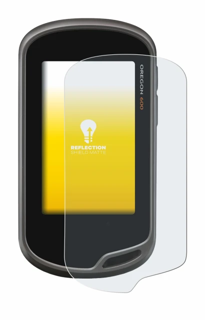 Image de l'appareil Garmin Oregon 600 avec une grande variété de protections d'écran.