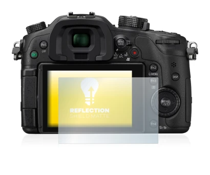 Image de l'appareil Panasonic Lumix DMC-GH4 avec une grande variété de protections d'écran.