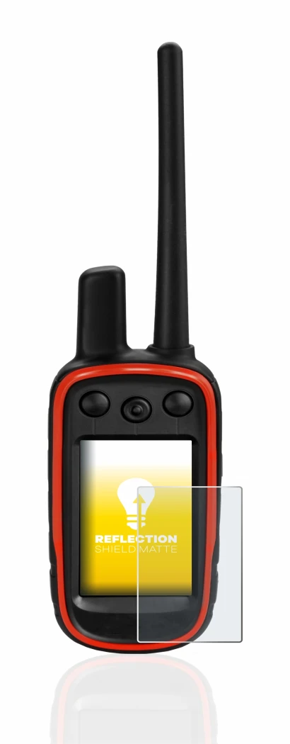 Image de l'appareil Garmin Alpha 100 avec une grande variété de protections d'écran.
