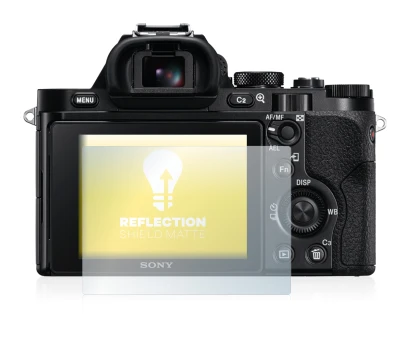 Image de l'appareil Sony Alpha 7S avec une grande variété de protections d'écran.