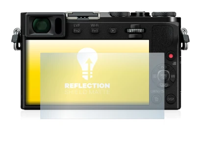 Image de l'appareil Panasonic Lumix DMC-GM5 avec une grande variété de protections d'écran.