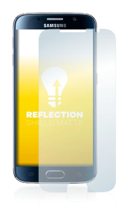 Image de l'appareil Samsung Galaxy S6 avec une grande variété de protections d'écran.